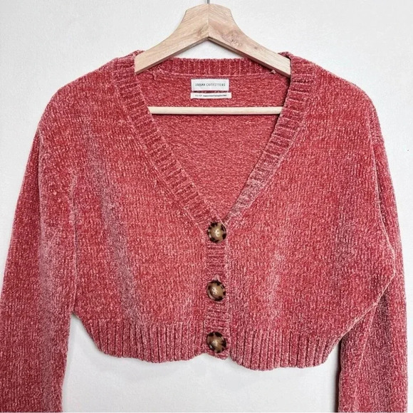 Urban Outfitters Womens Xsmall Maura Chenille  Cropped Cardigan - Picture 3 of 13